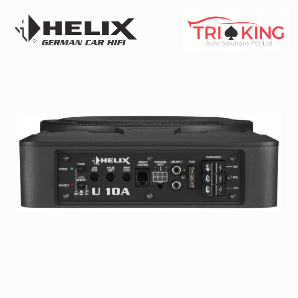 NEW HELIX U 10A ACTIVE UNDERSEAT SUBWOOFER 180W RMS REMOTE CONTROL HI-INPUT