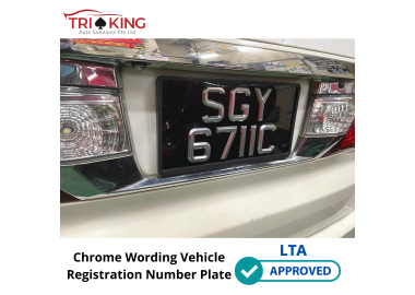 Chrome Wording  Car Number Plate